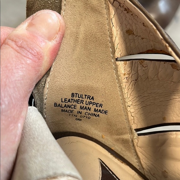 Brown Leather Peep-Toe Strap Ankle Heels, Size 8 - Picture 8 of 12